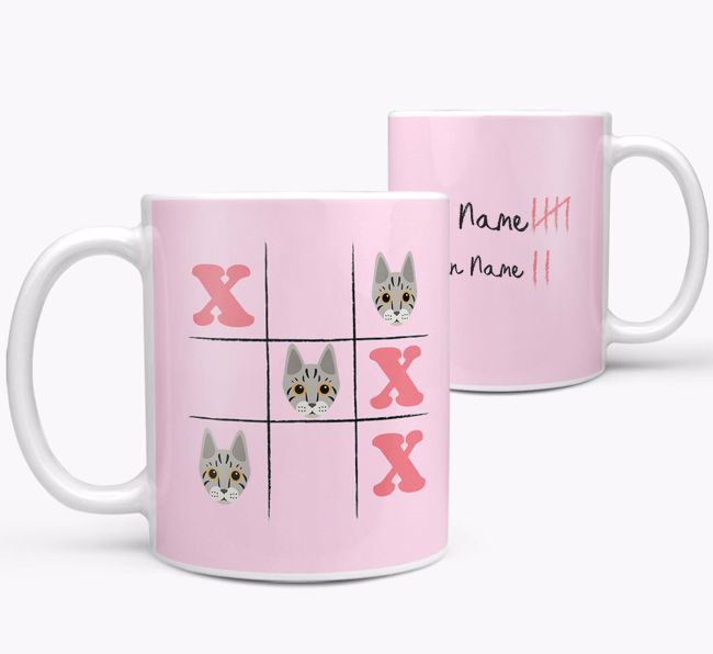 Noughts and Crosses: Personalized {breedCommonName} Mug